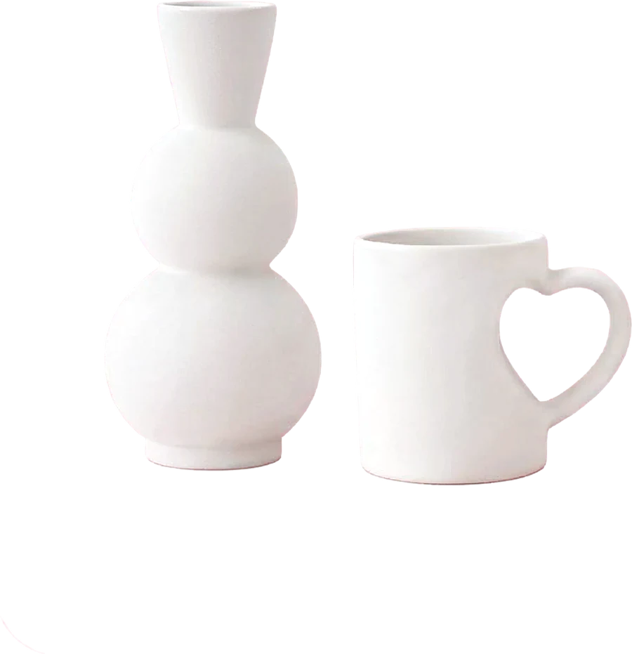 Jarrón y taza