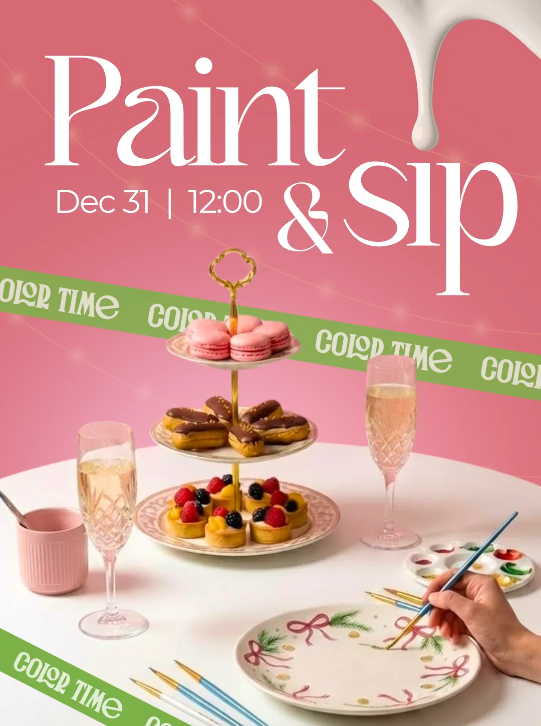 Hand-painted ceramic plates